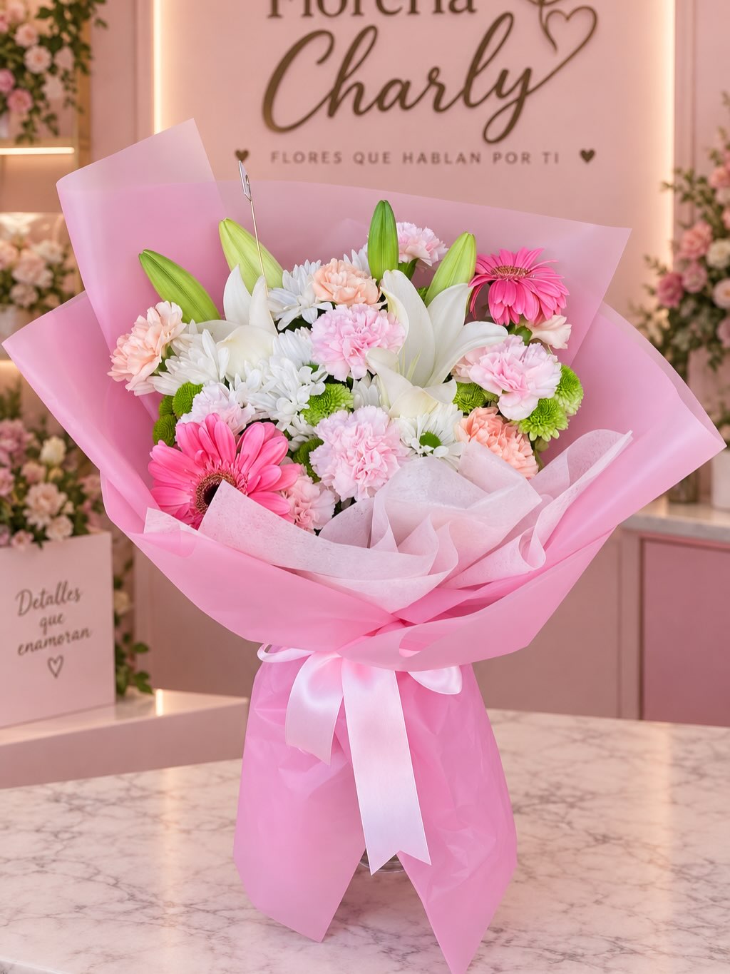 Arreglo Pink Lily Dream de Florería Charly
